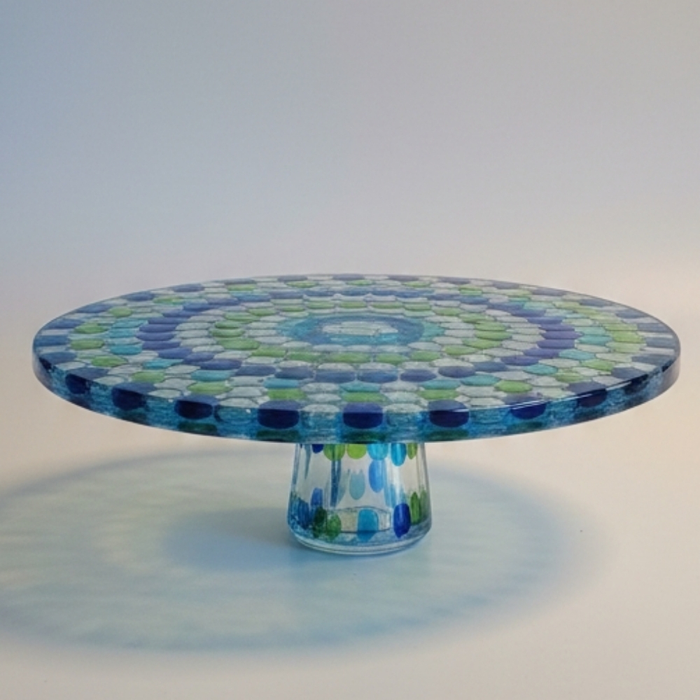 Blue and Green Serving Tray